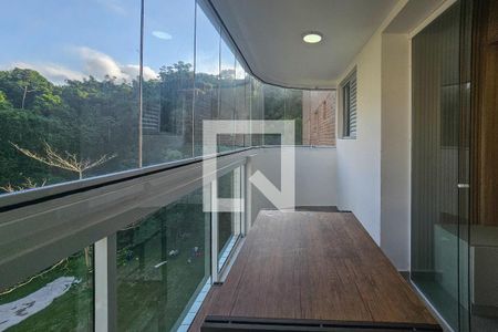 Varanda da Sala de apartamento para alugar com 2 quartos, 61m² em Vila Alzira, Guarujá