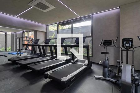 Área comum - Academia de kitnet/studio para alugar com 1 quarto, 24m² em Indianópolis, São Paulo