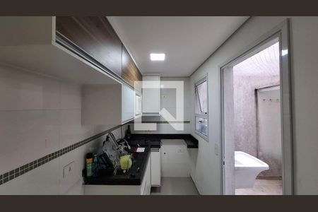 Cozinha de apartamento à venda com 2 quartos, 49m² em Jardim Utinga, Santo André