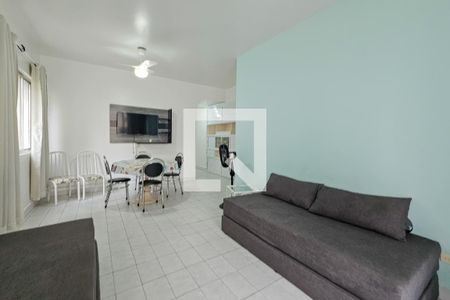 Sala de apartamento para alugar com 1 quarto, 71m² em Centro, Guarujá