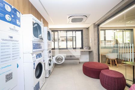 Área comum - Lavanderia de apartamento para alugar com 1 quarto, 20m² em Jardim Paulista, São Paulo