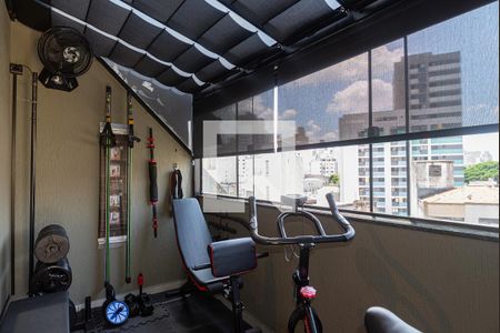 Varanda da Sala (academia) de apartamento à venda com 1 quarto, 52m² em Bela Vista, São Paulo