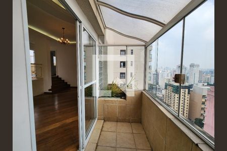 Varanda da Sala 1 de apartamento à venda com 3 quartos, 222m² em Indianópolis, São Paulo
