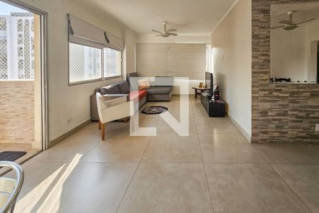 Sala de apartamento para alugar com 3 quartos, 135m² em Vila Maia, Guarujá