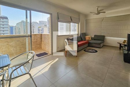 Sala de apartamento para alugar com 3 quartos, 135m² em Vila Maia, Guarujá