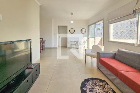 Sala de apartamento para alugar com 3 quartos, 135m² em Vila Maia, Guarujá