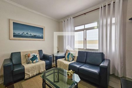 Sala de apartamento para alugar com 2 quartos, 75m² em Vila Alzira, Guarujá