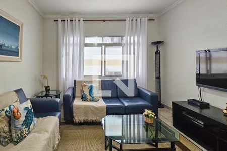 Sala de apartamento para alugar com 2 quartos, 75m² em Vila Alzira, Guarujá