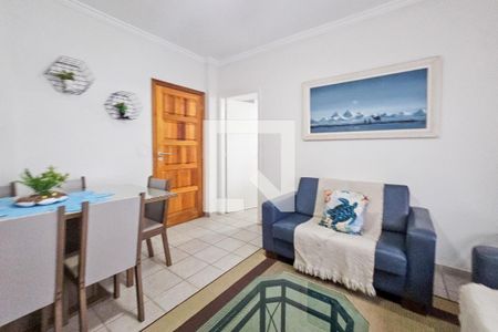 Sala de apartamento para alugar com 2 quartos, 75m² em Vila Alzira, Guarujá