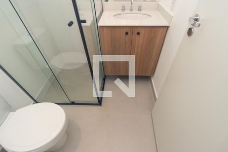 Banheiro de kitnet/studio para alugar com 1 quarto, 19m² em Vila Buarque, São Paulo