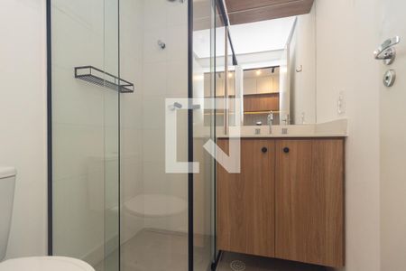 Banheiro de kitnet/studio para alugar com 1 quarto, 19m² em Vila Buarque, São Paulo