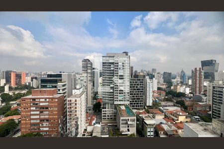 Vista da Varanda de apartamento à venda com 1 quarto, 50m² em Pinheiros, São Paulo