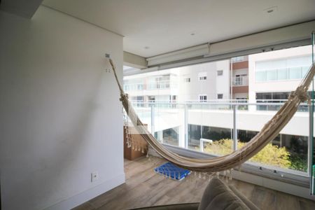 Varanda da Sala de apartamento à venda com 2 quartos, 105m² em Jardim Caravelas, São Paulo