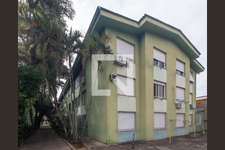 Fachada do bloco de apartamento à venda com 1 quarto, 45m² em Camaquã, Porto Alegre