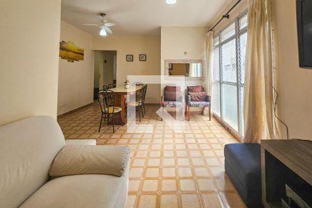 Sala de apartamento para alugar com 3 quartos, 80m² em Jardim Belmar, Guarujá