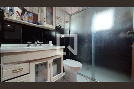 Banheiro da Suíte de apartamento à venda com 3 quartos, 100m² em Vila Camilópolis, Santo André