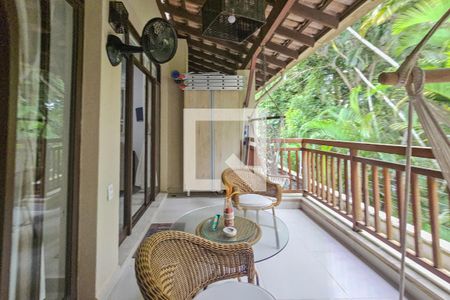 Varanda da Suíte 1 de apartamento para alugar com 3 quartos, 125m² em Loteamento Joao Batista Juliao, Guarujá