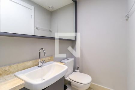 Banheiro de kitnet/studio à venda com 1 quarto, 24m² em Campo Belo, São Paulo