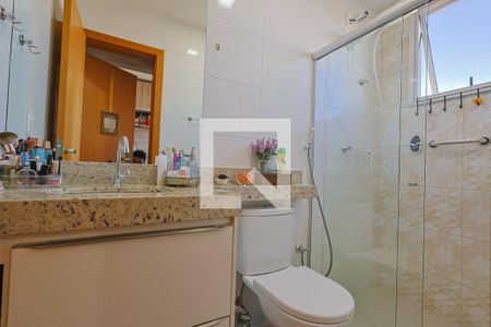 Banheiro da Suíte 1 de apartamento à venda com 3 quartos, 184m² em Monsenhor Messias, Belo Horizonte