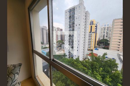 Vista da Sala de apartamento para alugar com 1 quarto, 40m² em Indianópolis, São Paulo