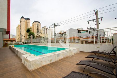 Área comum - Piscina de apartamento à venda com 1 quarto, 56m² em Vila Leopoldina, Santo André