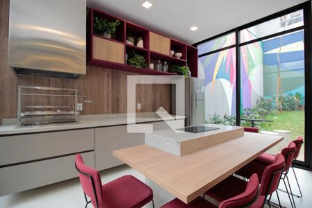 Área comum - Salão de festas de kitnet/studio à venda com 1 quarto, 28m² em Vila Madalena, São Paulo
