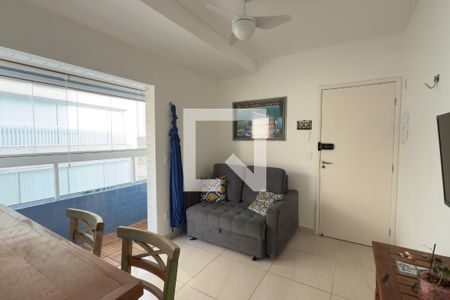 Sala de apartamento para alugar com 1 quarto, 45m² em Aviação, Praia Grande
