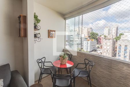Varanda da Sala de apartamento à venda com 3 quartos, 75m² em Sagrada Família, Belo Horizonte