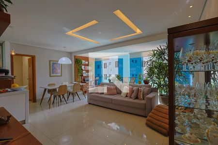 Sala de apartamento à venda com 3 quartos, 107m² em Belvedere, Belo Horizonte