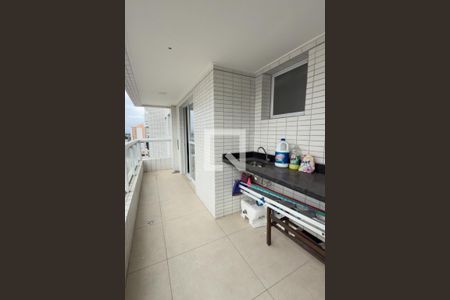 Varanda da Sala de apartamento para alugar com 1 quarto, 54m² em Guilhermina, Praia Grande