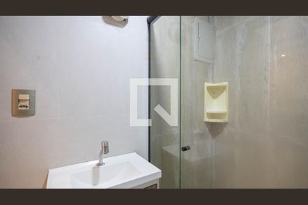 Banheiro Social de kitnet/studio para alugar com 1 quarto, 28m² em Vila Mazzei, São Paulo