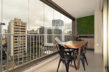 Varanda de kitnet/studio para alugar com 1 quarto, 52m² em Moema, São Paulo