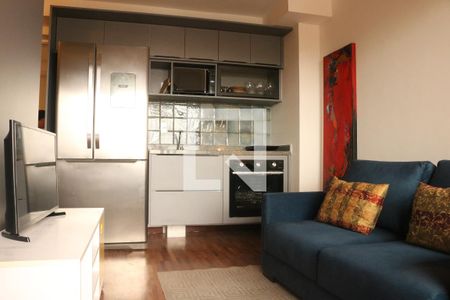 Sala e Cozinha Integrada de apartamento à venda com 1 quarto, 33m² em Perdizes, São Paulo