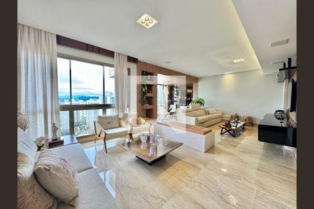 Sala  de apartamento à venda com 4 quartos, 230m² em Vila da Serra, Nova Lima