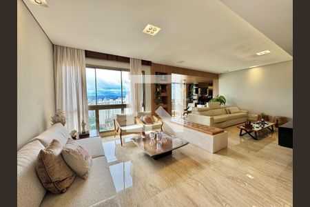 Sala  de apartamento à venda com 4 quartos, 230m² em Vila da Serra, Nova Lima