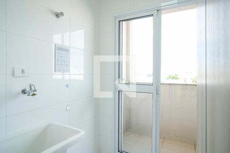 Área de serviço de apartamento para alugar com 1 quarto, 50m² em Barcelona, São Caetano do Sul