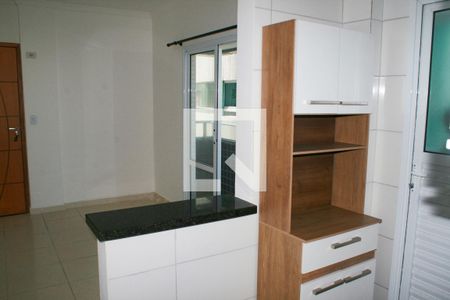 Cozinha de apartamento para alugar com 1 quarto, 40m² em Boqueirão, Praia Grande