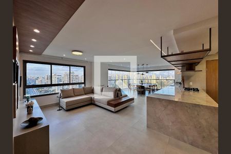 Sala de apartamento à venda com 3 quartos, 131m² em Campo Belo, São Paulo