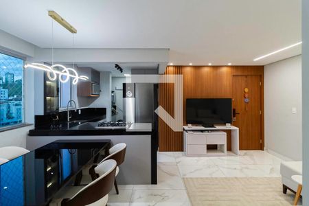 Sala de apartamento à venda com 2 quartos, 60m² em Manacás, Belo Horizonte