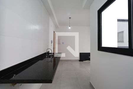 Cozinha de apartamento à venda com 2 quartos, 53m² em Vila Guiomar, Santo André