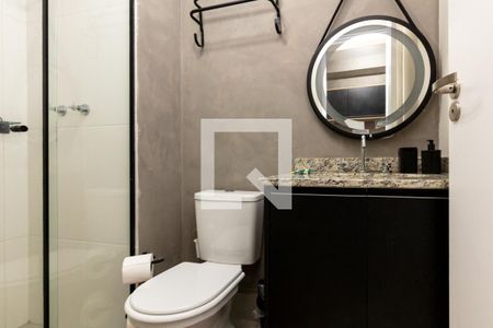 Banheiro de kitnet/studio à venda com 1 quarto, 25m² em República, São Paulo