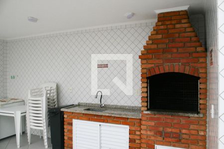 Área comum - Churrasqueira de apartamento para alugar com 1 quarto, 50m² em Vila Caiçara, Praia Grande