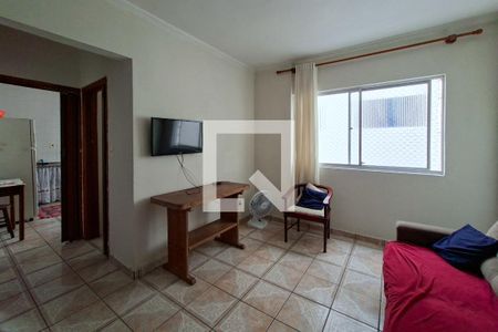Sala de apartamento para alugar com 1 quarto, 50m² em Guilhermina, Praia Grande