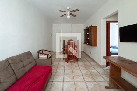 Sala de apartamento para alugar com 1 quarto, 50m² em Guilhermina, Praia Grande