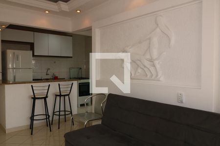 Sala de apartamento para alugar com 1 quarto, 47m² em Vila Caiçara, Praia Grande