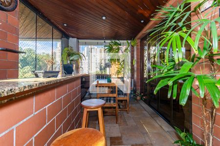 Varanda da Sala de apartamento à venda com 4 quartos, 272m² em Vila Andrade, São Paulo