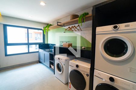 Área comum - Lavanderia de kitnet/studio para alugar com 1 quarto, 18m² em Vila Clementino, São Paulo
