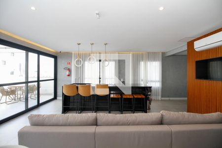 Área Comum - Espaço Gourmet de kitnet/studio para alugar com 1 quarto, 30m² em Pinheiros, São Paulo
