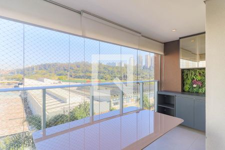 Varanda da Sala de apartamento à venda com 2 quartos, 81m² em Jardim Caravelas, São Paulo