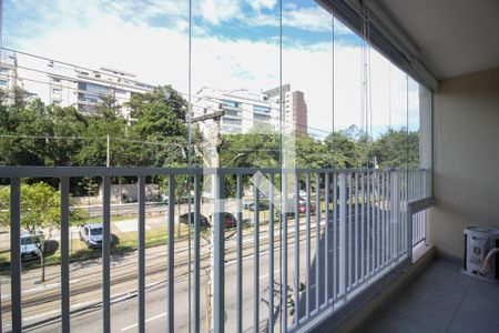 Varanda da Sala de apartamento para alugar com 1 quarto, 31m² em Santo Amaro, São Paulo